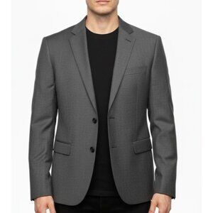 NEW Infinity Linearflex Men's L Modern Fit Gray Stretch Blazer Jacket G1562